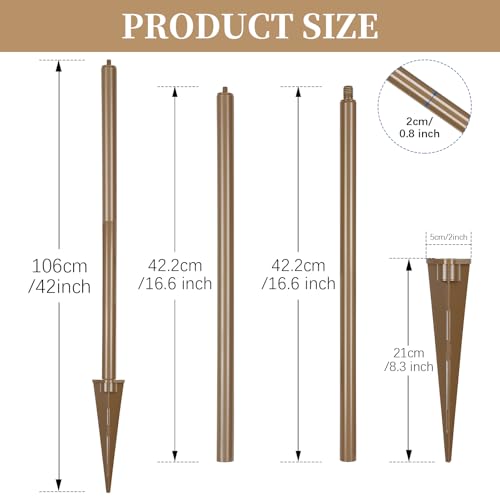 Piquets de trépied caméra extérieur en lot de 2 réglables 106cm - 3