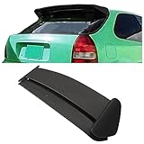 KUAFU Roof Top Wing Spoiler Compatible with 1996-2000 Honda Civic 3Dr Hatchback Models Type-R Style Rear Truck Lid Spoiler Primer Black