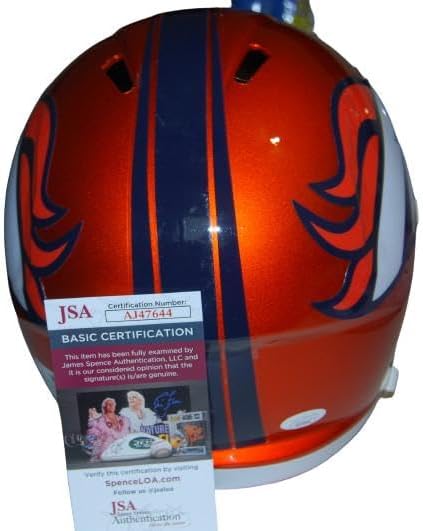 SEAN PAYTON signed (DENVER BRONCOS) FLASH F/S football helmet JSA COA AJ47644 - Autographed NFL Helmets
