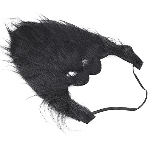 Barba Falsa, Barba de Halloween Suave Elástica Ajustable para Halloween para Cosplay(Gran barba negra)