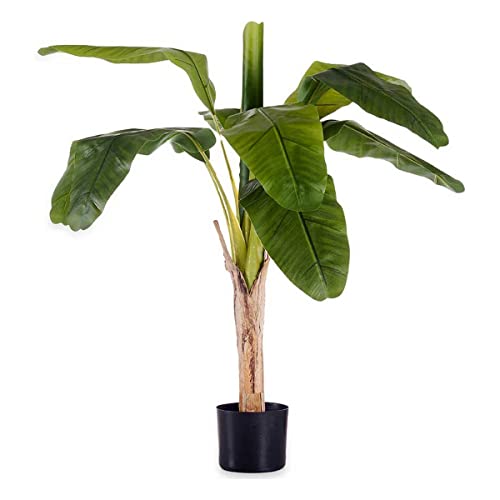 Pianta Decorativa Banano Verde Plastica (80 x 120 x 80