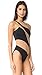 Norma Kamali womens Snake Mesh Mio One Piece Swimsuit, Black With Nude Mesh, Large US
