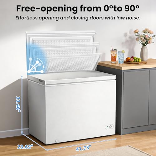 Image of Kismile 10.0 Cubic Feet Chest Freezer, Deep Freezer for Home, White