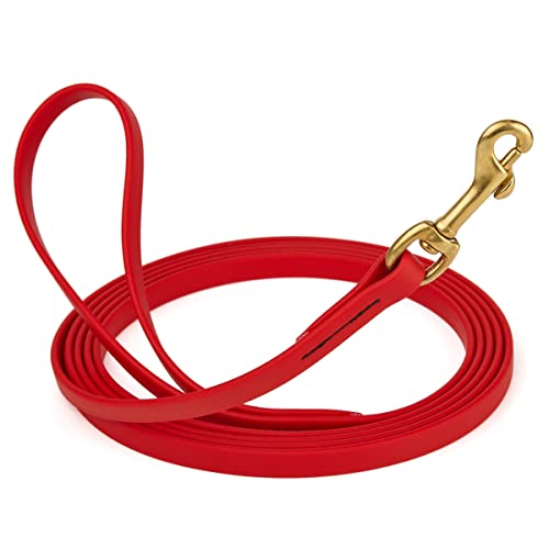 Viper K9 Biothane Working Dog Leash Waterproof Lead for Tracking Training Schutzhund Dog Sport and Search - Odor-Proof Long Line with Solid Brass Snap for Puppy Medium and Large - Water Friendly