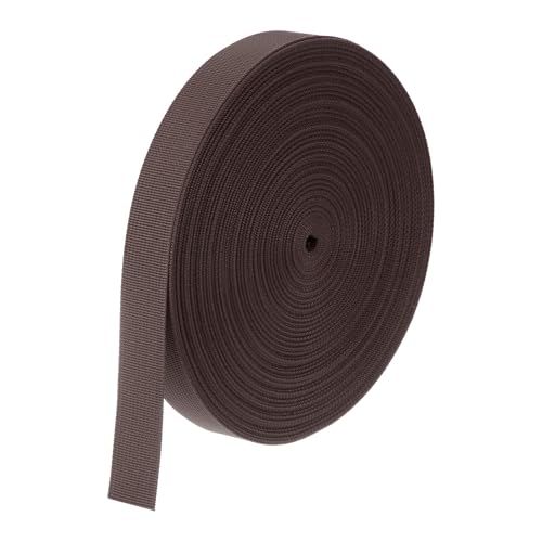 Sangle plate en nylon marron café de 1 pouce pour la réparation de bagages