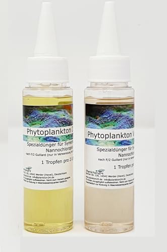 Planktondünger Phyto F2 Dünger für Phytoplankton auf Basis Guillard Rezeptur für Synechococcus Nannochloropsis Tetraselmis 2x125ml