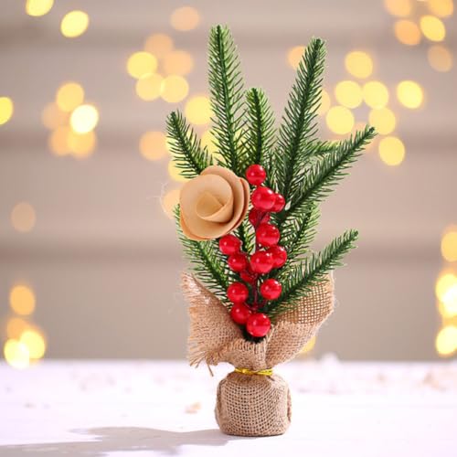 Árbol navideño mini SHINEOFI de madera, crea un ambiente romántico y cálido en Navidad 6