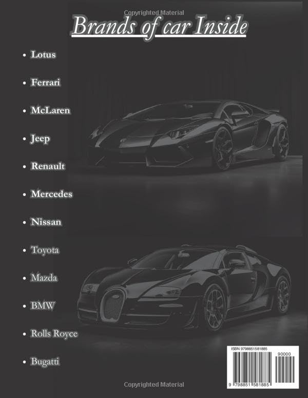 Modern Supercar Colouring Book: Awesome Modern Supercar colouring book for Kids age 7-14 image 3