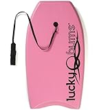 Lucky Bums Body Board with EPS Core, Slick Bottom, and Leash (Pink, 33-Inch)