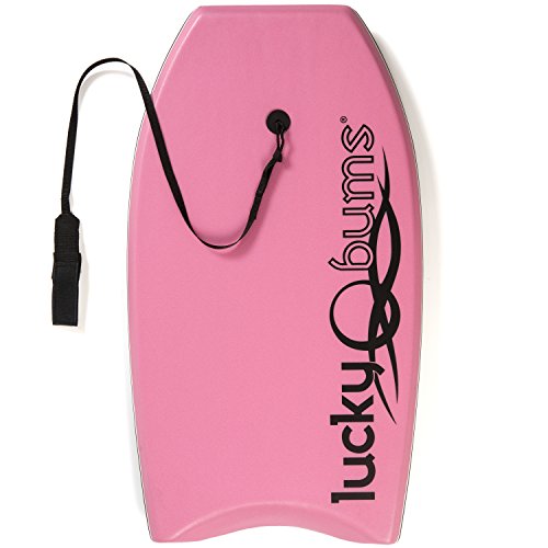 Lucky Bums Body Board with EPS Core, Slick Bottom, and Leash (Pink, 33-Inch)
