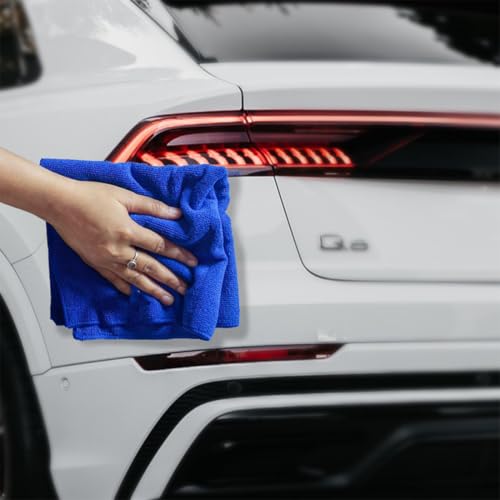 Image of Microfiber Cloth Car Interior Cleaning - (40X40 cm) - 320 GSM - Wet and Dry Microfiber Interior Clean Cloth (Pack of 3)