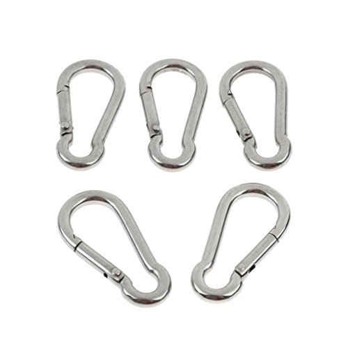Preisvergleich Produktbild joyMerit 5 Stk. Edelstahl Schnellkupplungen Birnenförmiger Karabiner Seilkabel Schäkelverbinder - 304-4mm