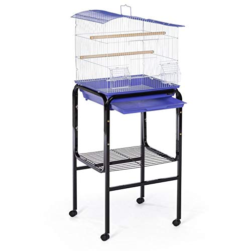 Image of Prevue Pet Products Bird Cage Stand with Shelf, Black (SP445BLK)