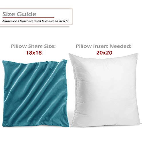 Nestl Throw Pillow Covers, Cozy Velvet Decorative Blue Pillow Covers 18X18 Inches, Soft Solid Couch Pillow Covers For Sofa, Bed And Car, Set Of 2 #TOP1