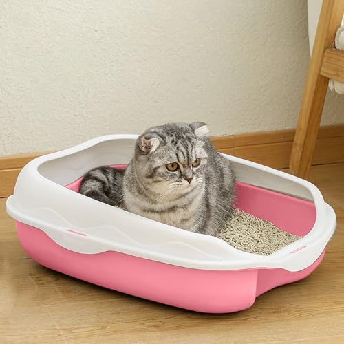 Katzenklo mit Haube, Großes Katzenklo mit Deckel und Seiteneinstieg, Geruchsabsorbierend mit Hochwandiger Streuwanne, Anti-Haft Boden für...