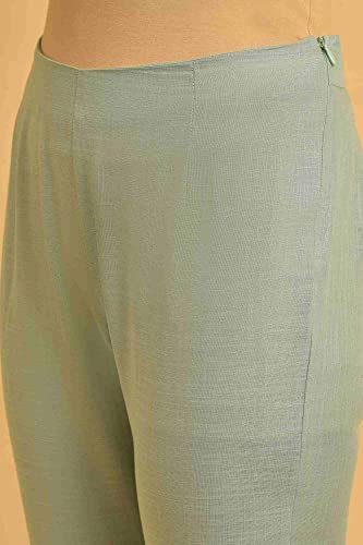 Image of W for Woman Women's Slim Fit Mid Rise Strechable Slim Pants | Trousers