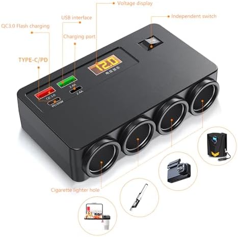 LED Display Power Adapter High Speed 12V 24V Input USB Charging Station for Tablets Safe Voltages Systems Car Power Adapter Digital Display — view 4