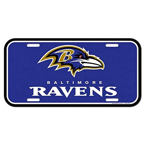 Wincraft NFL Baltimore Ravens License Plate, Team Color, One Size