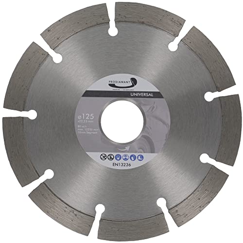 PRODIAMANT Disco de corte de diamante 125 x 22,2 mm, 10 mm, segmento profesional, hormigón, piedra, ladrillo, universal 125 mm Cover