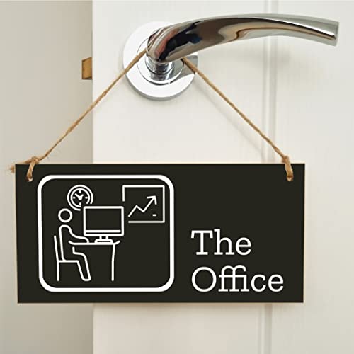 Handmade Wooden Hanging Wall Plaque The Office Funny Novelty Decorative Door Sign Icon Style for Home Office - Image 4