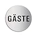 Produktbild OFFORM DESIGN Schild - Gäste | Türschild aus Edelstahl Ø 75 mm selbstklebend | Original Nr.39178