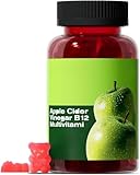 Vegane Bio-Apfelgummis ohne Vitamine, für Verdauung, Energie und Stoffwechsel, glutenfrei, Multivitamin-Unterstützung