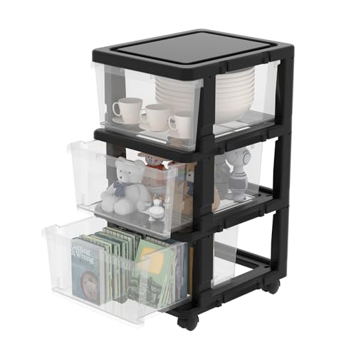 Cetomo Clearview Kunststoff 3 Aufbewahrungsschubladen,...