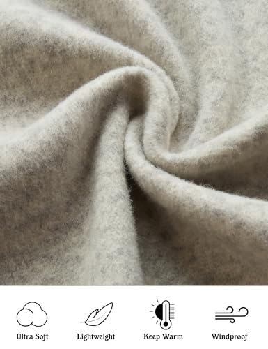 Image of Dolcevida Women's Long Sleeve Sweater Fleece Zip Up Speckled Jacket with Pockets