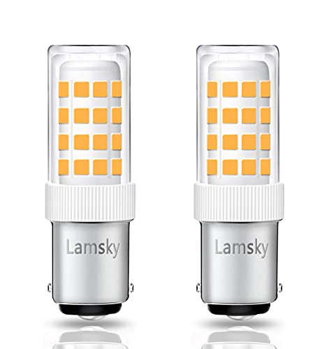 Lamsky LC30-WW Led Ba15D Double Contact Bayonet Base 120 Volts 4W Led Light Bulb,T3/T4/C7/S6,Warm White 2700K,Led 40W Halogen Replacement Bulb,No-Dimmable,2-Pack cover