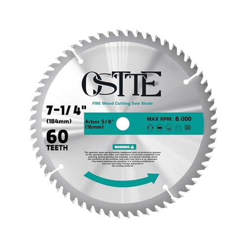 7-1/4 Inch 60T Circular Saw Blade, 5/8" Arbor