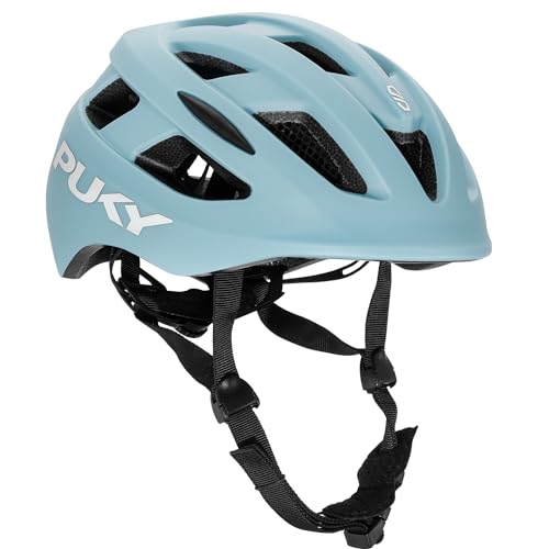 Set Puky Kinder Helm PH 8 PRO Rose & Tuch Blaubaer | Fahrradhelm Maximaler Schutz & Belüftung | Leichtgewicht | Sichtbarkeit durch Licht-Modul | Ideal für Sicherheit und Komfort auf dem Fahrrad