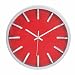 Kiera Grace Watch Wall Clock, 12-Inch, 2-Inch Deep, Silver with Red Dial