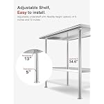 NSF Stainless Steel Prep Table 24X48 inch with Backsplash - Image 3