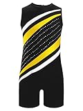 Oyolan Maillot De Gimnasia Deportiva Para Niños Leotardo Gimnasia Ritmica Mono De Patinaje Artístico Body De Bailarina Actuación Amarillo 5-6 años