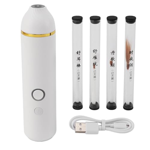 Ferramenta Elétrica para Remoção de Cera de Ouvido, Descompressor de Penas para Canal de Ouvido, Con