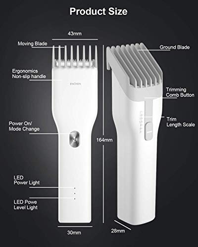 Hair Clippers Professional Cordless Hair Beard Trimmer All-In-One Hair Cutting Kit Electric Barber Clippers Rechargeable Haircut Machine Men Women Baby (White) #TOP5