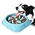 Decyam Slow Feeder Dog Bowl Slow Eating Dog Bowl Pet Puppy Fun Puzzle Feeder Non Skid Bloat Stop Feeding Bowl (Small/Medium, Blue Flower)