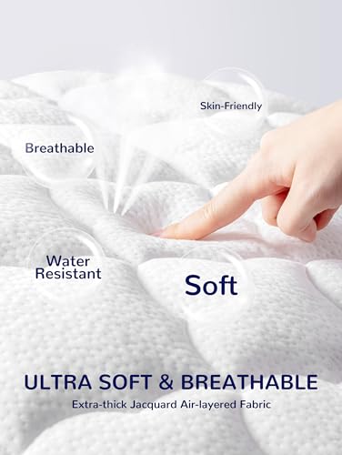 Sleep Zone Waterproof Crib Mattress Protector Pad - Quilted, Fitted Baby Mattress Cover 28 Inchx52 Inch - Soft Breathable Toddler Mattress Pad Noiseless Infant Bed Topper thumb #2