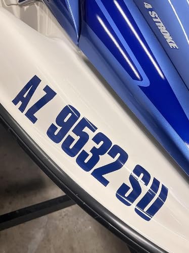 Image of STIFFIE Uniline Berry 3 inch Boat & PWC Registration Decals • Numbers Letters Stickers