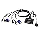 Aten CS22U 2-Port USB VGA KVM Switch, schwarz