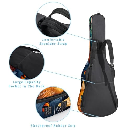 Sac pour guitare étanche Chat Coloré pour transporter vos accessoires sans rayure