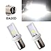 Qasim 2-Pack BA20D LED Ampoule de Phare de Moto Blanc H6 Feux de Croisement Phare de Moto 12W en céramique 900LM puces COB
