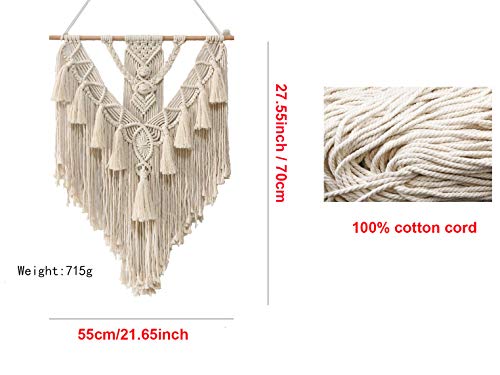 YAENEVE Tapeçaria grande para pendurar na parede de macramê para quarto de menina adolescente, decor