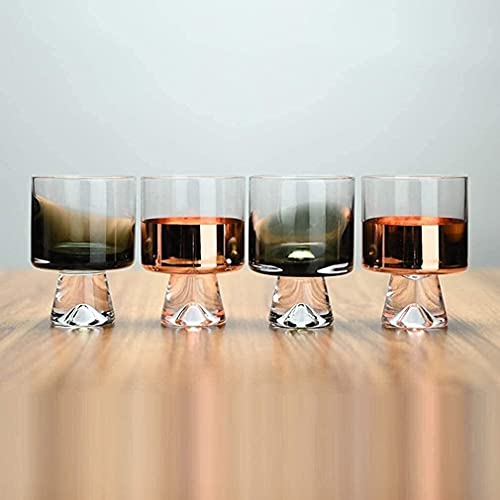 Karafset Whiskykaraf Wijnkaraf Wijnkaraf, Smokey Gradient Kristalglas Rode Wijnkaraf Met 2 Creatieve Glazen, 100… - Afbeelding 5