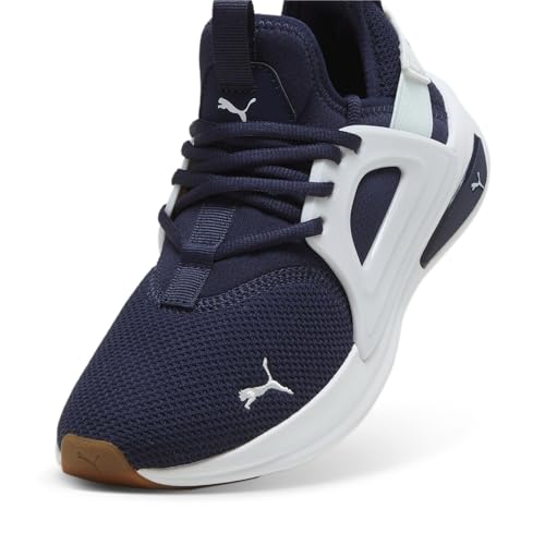 PUMA PUMA Men's Softride Enzo Evo Cross Trainer Sneaker, Navy-Silver Mist White, 14