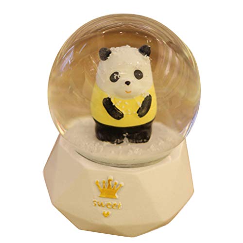 Toyvian Globos de Neve Panda Vidro Água Bola de Água Bola De Cristal Globo Colecionáveis Descktop Or