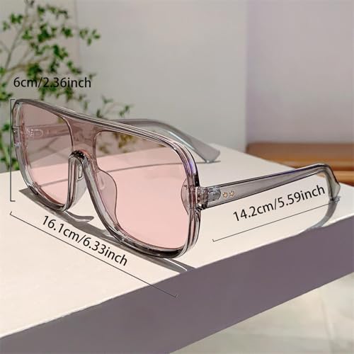 Men Oversized Frame Sunglasses Shades Gradient Eyewear Women Retro2