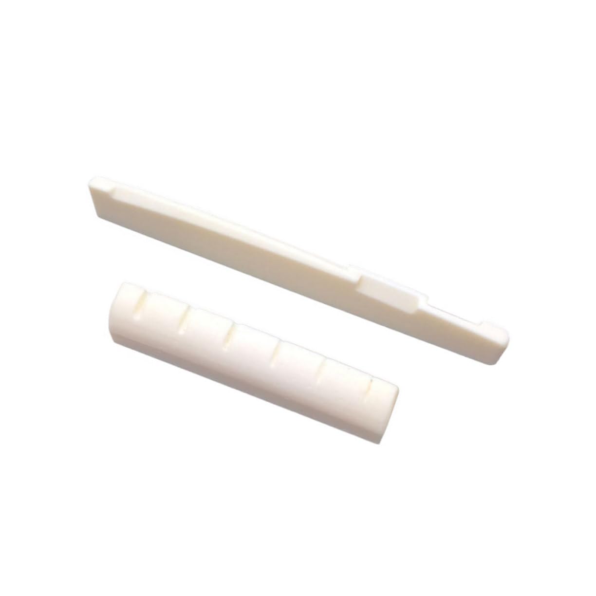NULYLU Guitar Hard Tail Bridge Nut Replacement 2pcs Classical Guitar Bone Saddle Nut Easy Install