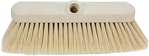 Image of SPARTA 41278EC25 Flo-Thru Plastic Wall Scrub Brush, Equipment Brush With Soft Nylex Bristles For Industrial Kitchens, Hospitals, Commercial Cleaning, 4 Inches, Tan, (Pack of 12)