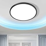 【Luz de techo ultradelgada】El grosor de la luz de techo LED OTREN 5000K es de solo 2,4 cm, lo que es bueno para habitaciones con techos bajos, que se adapta perfectamente a cualquier estilo de interior